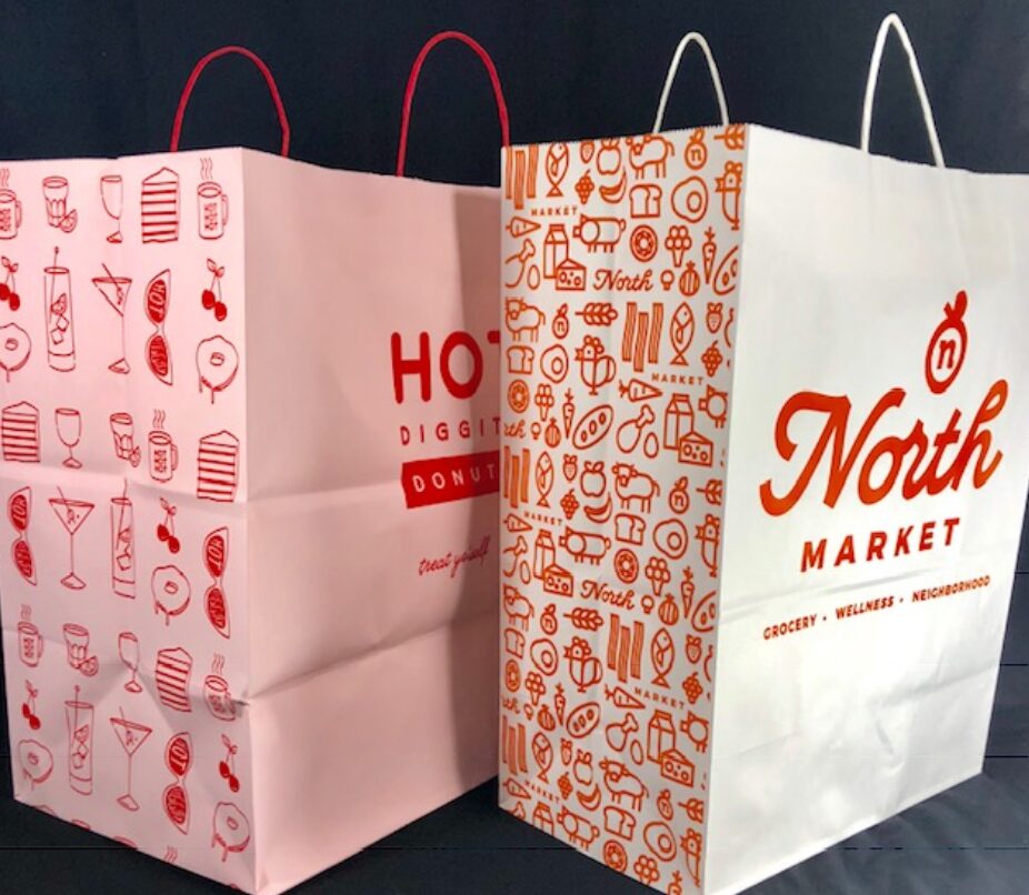 Take Out Bags in Orange and Red Color