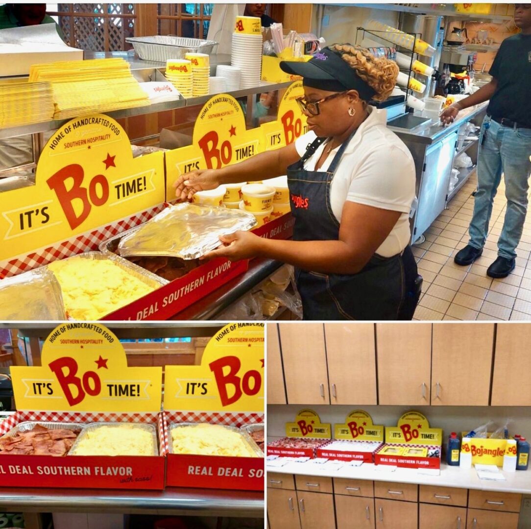 Bojangles Catering boxes in the store