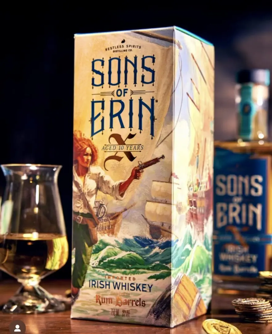 Sons of Erin 10-year Irish whiskey.